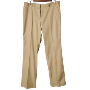 BROOKS BROTHERS Advantage Chino Slacks Size 14 Pants Wrinkle Free Beige Womens